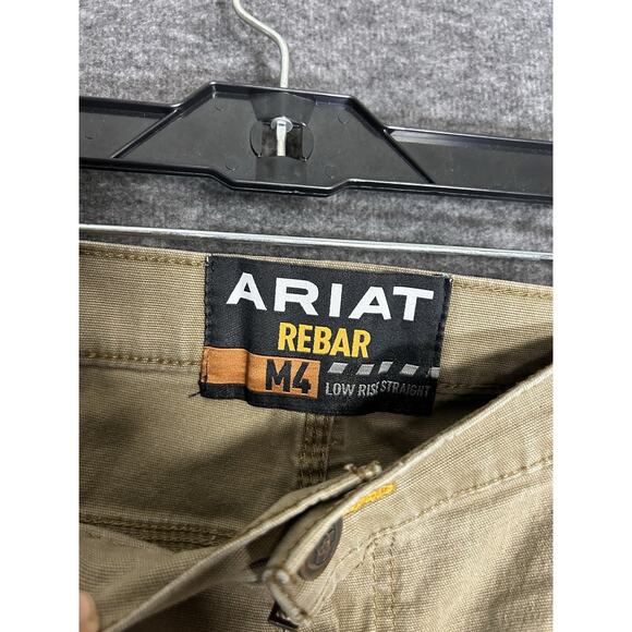 ARIAT REBAR M4 Low Rise Mens Shorts Workwear Casual 42R Khaki Preowned - Picture 4 of 6